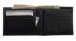Open leather wallet