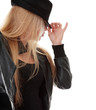 Young dancer in black hat Young dancer in black hat