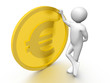 Man with a big coin