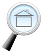 Magnifying Glass Icon "Real Estate"