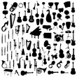 Music instruments silhouette Music instruments silhouette