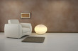 Design interior. Armchair in modern room Design interior. Armchair in modern room