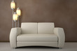 Design interior. Sofa in modern room Design interior. Sofa in modern room