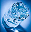 Glass of water with ice