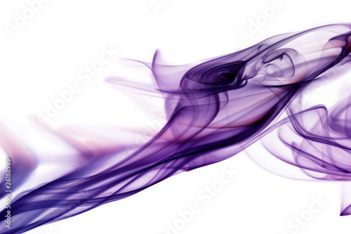 Photo: Purple smoke in white background Purple smoke in white background