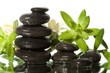 Spa still life with black stones