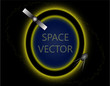 vector illustration space satellite