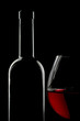 Bottle and glass of red wine