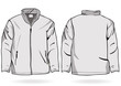 Vektor: Men's jacket or sweatshirt template with zipper Men's jacket or sweatshirt template with zipper