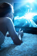 Young woman playing