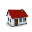 A small house with red roof A small house with red roof