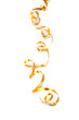 Golden ribbon, on white background. Golden ribbon, on white background.