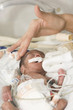 Newborn and hand