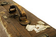 close up of old suitcase