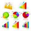 3D Business chart collection 1