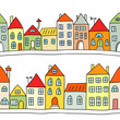 Seamless vector background with houses Seamless vector background with houses