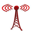 Tower with radio waves
