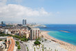 Aerial view of Barceloneta (Barcelona - Spain)