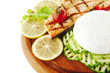 salmon, lemon and soft cheese