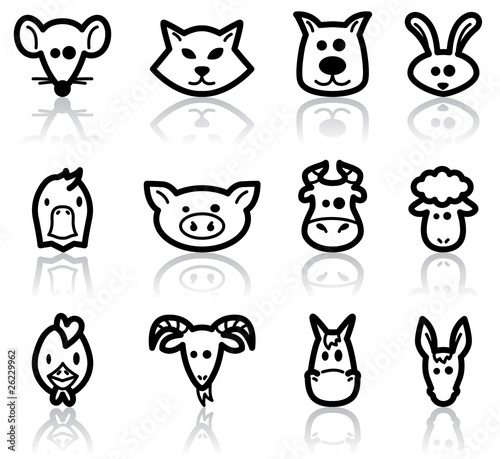 Vektor: Domestic animals Domestic animals