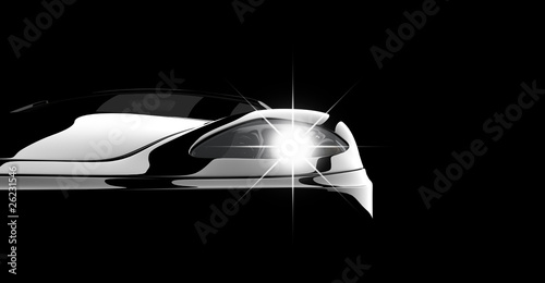 Illustration: Black car Black car