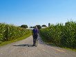 Amish Farmer riding a bicycle
