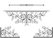 Victorian rule lines with corner frame and underline Victorian rule lines with corner frame and underline