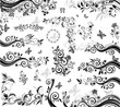 Black and white design elements