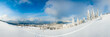 Winter mountain panorama landscape.