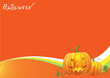 Halloween pumpkin.Vector postcard