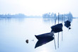 boat in the lake.
