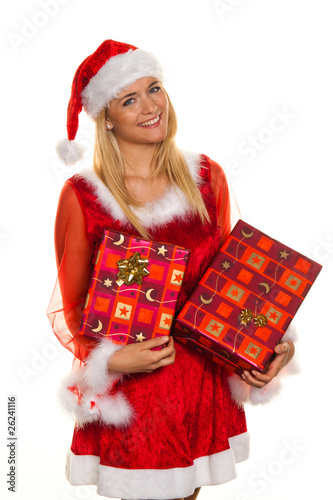 Photo: Weihnachtsmann zu Weihnachten mit Geschenken. Weihnachtsmann zu Weihnachten mit Geschenken.
