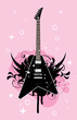 Abstract with black guitar