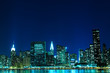 Midtown Manhattan skyline at Night Lights, New York City
