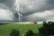 isolated farm under menacing sky isolated farm under menacing sky