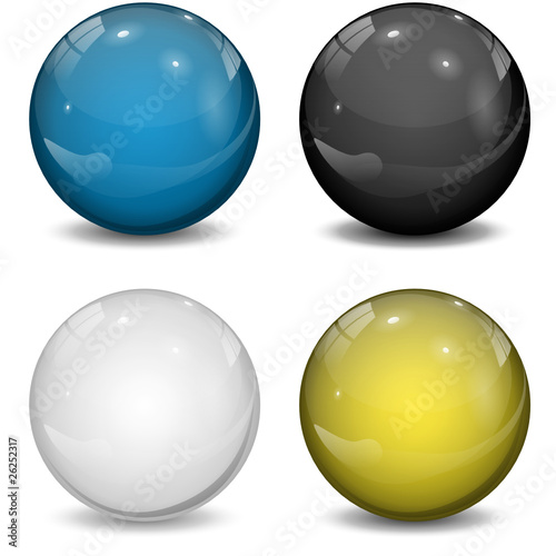 Vektor: vector collection of glass spheres vector collection of glass spheres