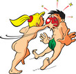 cartoon Adam and Eva