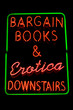 Adult bookstore neon sign