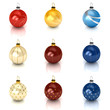 Christmas ball over white