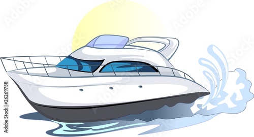 Illustration: Ship moving in the sea Ship moving in the sea