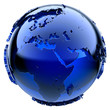 Blue glass globe