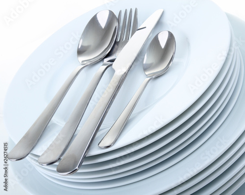Photo: assiettes et couvert assiettes et couvert