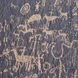 Indian petroglyph in Newspaper Rock, Utah