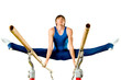 gymnast on white