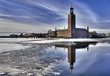 Winter image of Stockholm City hall. Winter image of Stockholm City hall.