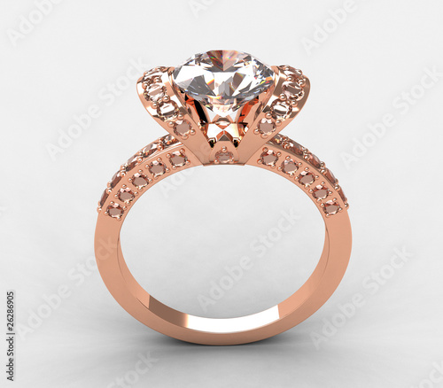 Retro Qntique  Gold Diamond Ring on Photo  Tiffany 18k Rose Gold Diamond Ribbon Engagement Ring    Gnel