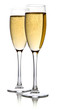 A glass of champagne, isolated on a white background. A glass of champagne, isolated on a white background.
