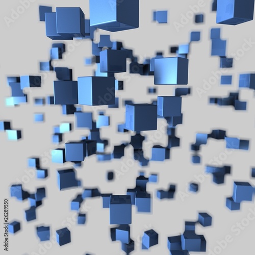 Fototapeta cube_2_depth_blue