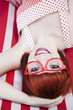 Cheerful red haired girl