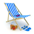 Beach bed blue